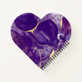 Carnet Agate de Parties scintillant d'or violet avec conf (Dos)