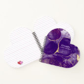 Carnet Agate de Parties scintillant d'or violet avec conf (Intérieur)