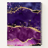 Carnet Agate des séquences de Parties scintillant violet  (Dos)