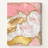 Carnet Agate des séquences or et rose (Dos)