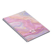 Carnet Agate D'Iridescente En Marbre De Cristal Rose Et V (Côté Droit)