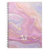 Carnet Agate D'Iridescente En Marbre De Cristal Rose Et V (Devant)