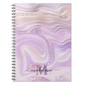 Carnet Agate d'iridescente en marbre rose (Devant)