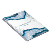 Carnet Agate en argent et bleu (Côté Droit)