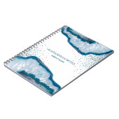 Carnet Agate en argent et bleu (Côté gauche)