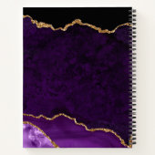 Carnet Agate en marbre violet et or (Dos)