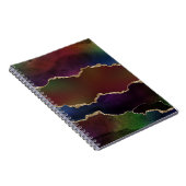 Carnet Agate foncé intense | Moody Rainbow Jewel Tone (Côté Droit)