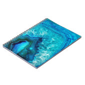 Carnet Agate moderne en marbre bleu (Côté gauche)