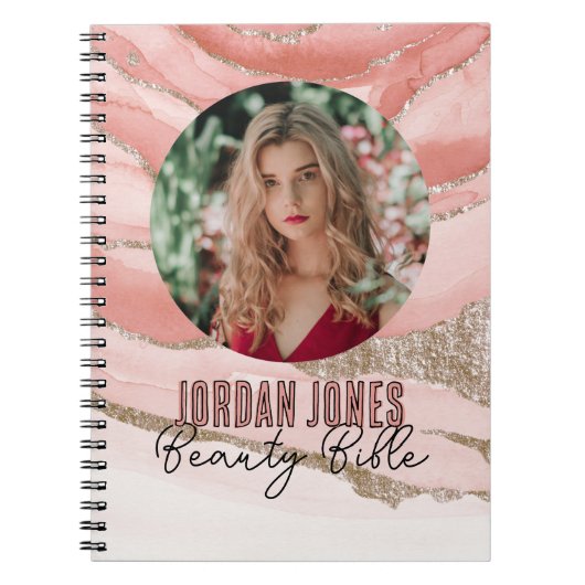 Carnet agate photo Beauté Bible avec design élégant (Devant)