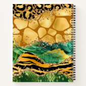 Carnet Agate Poster de animal Gold et Green Safari (Dos)