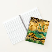 Carnet Agate Poster de animal Gold et Green Safari (Intérieur)