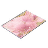 Carnet Agate rose fille personnalisée avec Parties scinti (Côté gauche)