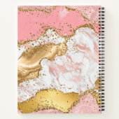 Carnet Agate sequins or et rose (Dos)