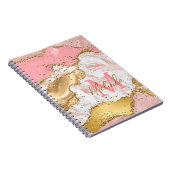Carnet Agate sequins or et rose (Côté Droit)