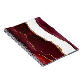 Carnet Agate vin et or (Côté Droit)