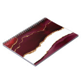Carnet Agate vin et or (Côté gauche)