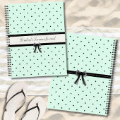 Carnet Agenda Monogramme à Points noirs sur Fond Vert Men