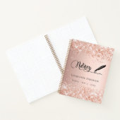 Carnet Agent de signature de prêt notaire stylo rose or (Intérieur)