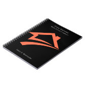 Carnet Agent immobilier noir élégant et unique (Côté gauche)