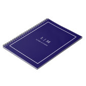 Carnet agent immobilier simple bleu minimaliste (Côté gauche)