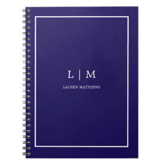 Carnet agent immobilier simple bleu minimaliste