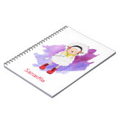 Carnet Agneau à Hipster de fille Monogrammé (Côté gauche)