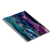 Carnet Agression bleue/Turquoise/violette avec Monogramme (Côté Droit)