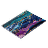 Carnet Agression bleue/Turquoise/violette avec Monogramme (Côté gauche)