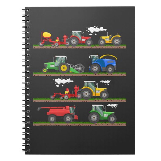 Carnet Agriculture de tracteur moissonneuse agriculture (Devant)