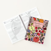 Carnet Agrumes et fruits modernes Aquarelle Bourgogne ros (Intérieur)