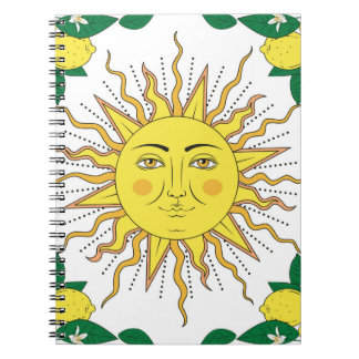 Carnet agrumes tropicaux citrons fruits à fleurs encadren