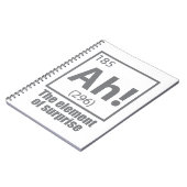 Carnet Ah ! L'élément de la plaisanterie de la chimie amu (Côté gauche)