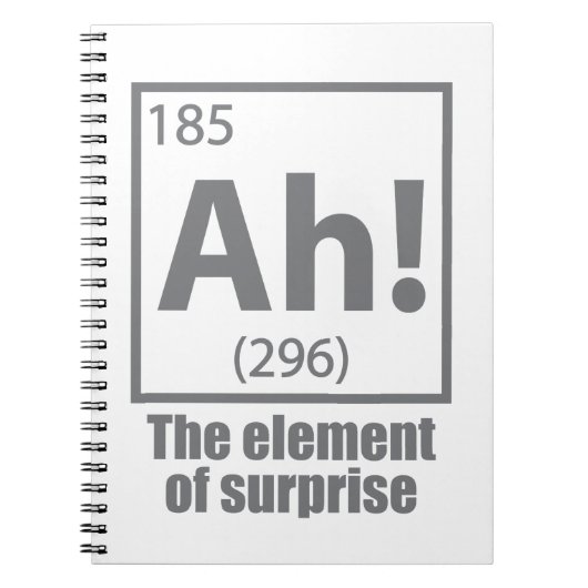 Carnet Ah ! L'élément de la plaisanterie de la chimie amu (Devant)