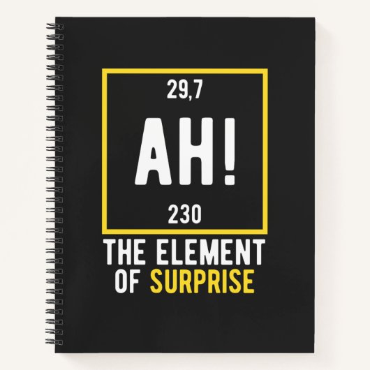 Carnet Ah L'élément de surprise (Devant)