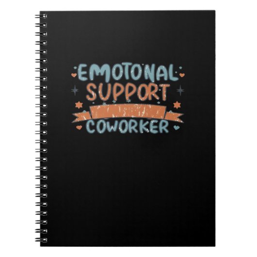 Carnet Aide émotionnelle Coworker drôle et classique (Devant)