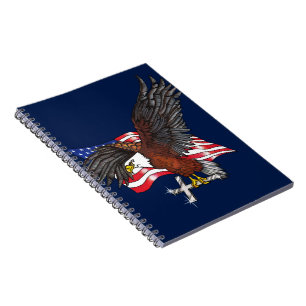 Carnet Aigle américain avec croix