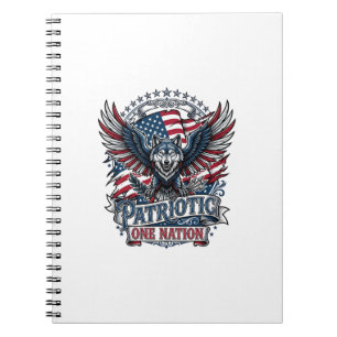 Carnet Aigle Patriotique Loup Hybride Animal Hybride Patr