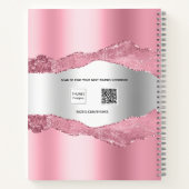 Carnet Aigle rose pâle nom de marbre (Dos)