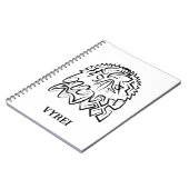 Carnet Aigle tribale noire et blanche (Côté gauche)