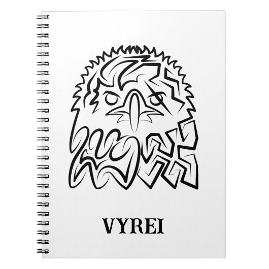 Carnet Aigle tribale noire et blanche (Devant)