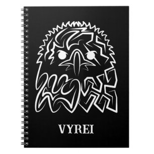 Carnet Aigle tribale noire et blanche