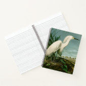 Carnet Aigrette neigeuse d'Audubon oiseau de rivage (Intérieur)