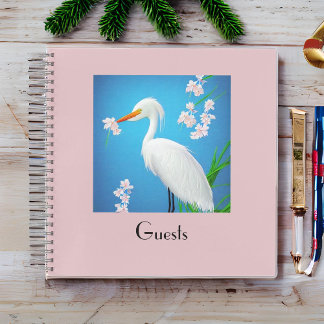 Carnet Aiguille blanche avec Sakura Cherry Trees invités