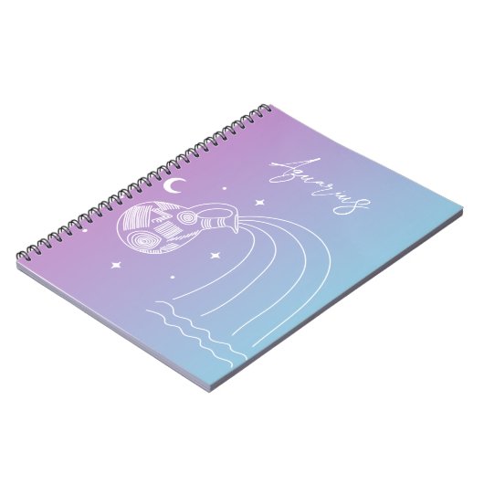 Carnet Aiguille du zodiaque d'Aquarius (Côté gauche)