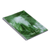 Carnet Aiguilles De Pins En Hiver De Neige Et De Glace (Côté Droit)