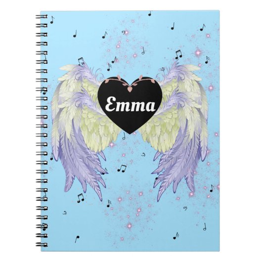 Carnet ailes d'ange arc-en-ciel (Devant)