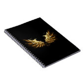 Carnet Ailes d'ange dorées sur fond noir (Côté Droit)