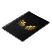 Carnet Ailes d'ange dorées sur fond noir (Côté gauche)