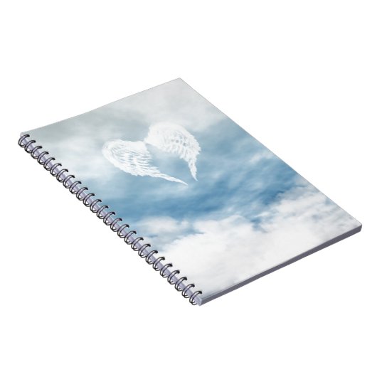 Carnet Ailes d'ange en ciel bleu nuageux (Côté Droit)