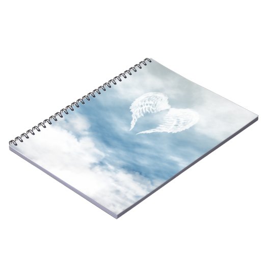 Carnet Ailes d'ange en ciel bleu nuageux (Côté gauche)